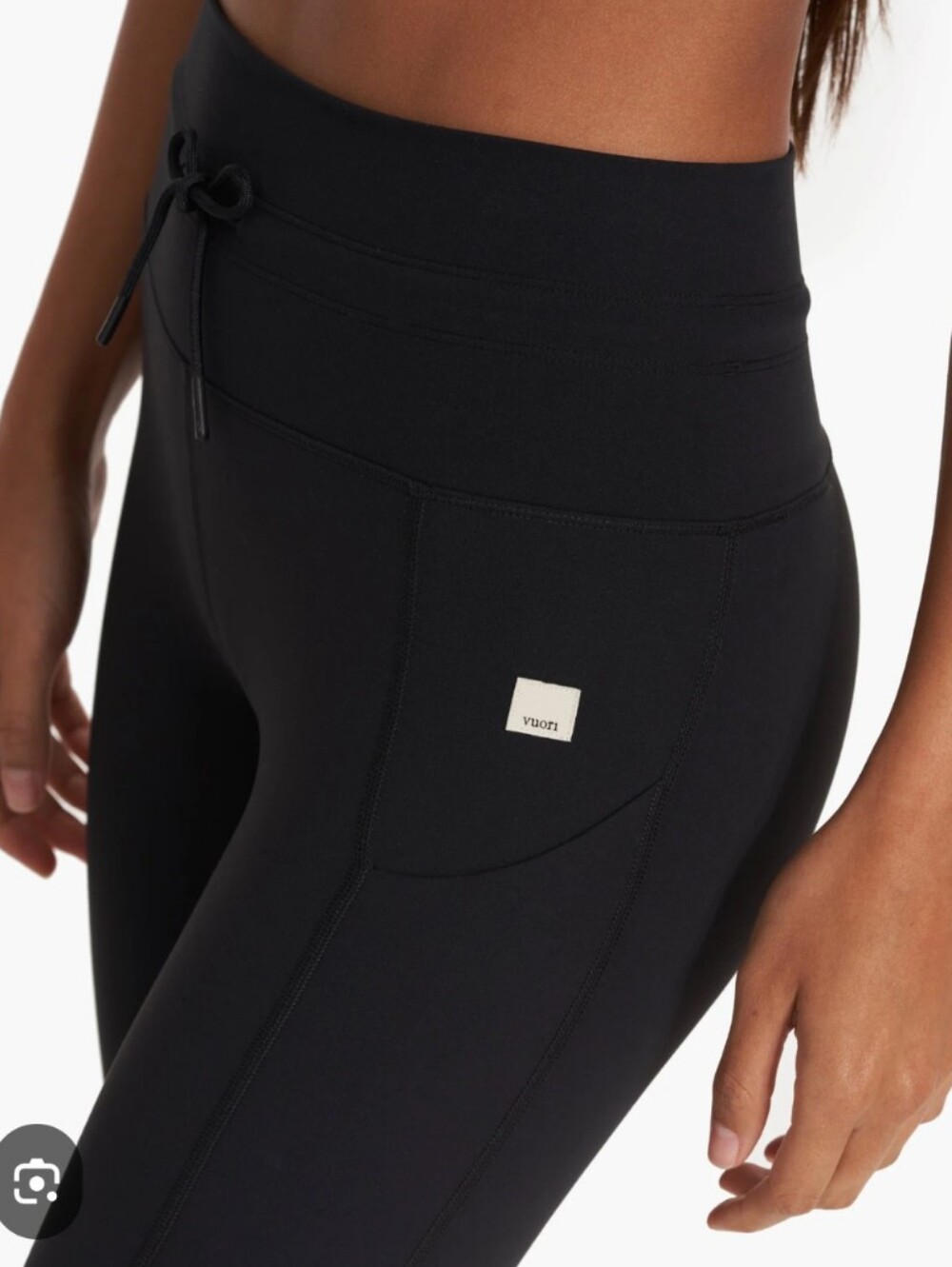 Vuori Black High-Waist Legging with Side Pocket